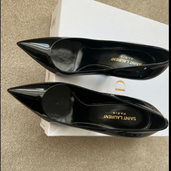 NEW SAINT LAURENT Opyum YSL Heels Sz 40 Black - Picture 4 of 6